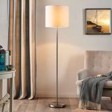 Lindby - Parsa Vloerlamp - Wit - Stijlvol Design - Nikkel Afwerking