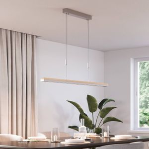 Quitani LED hanglamp Elna, lengte 118 cm, nikkel