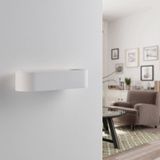 Wandleuchte, Wandlampe Innen 'Fioni' aus Gips/Ton für Wohnzimmer & Esszimmer von Lindby