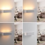 Wandleuchte, Wandlampe Innen 'Fioni' aus Gips/Ton für Wohnzimmer & Esszimmer von Lindby