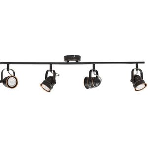 Lindby - LED Plafondlamp - 4 Lichts - Metaal - H: 19 cm - GU10 - Zwar - Goud
