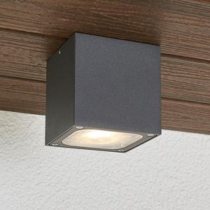 Lucande - Tanea LED Buiten Plafondlamp 10x10 Dark Grey Lucande
