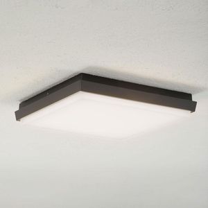 Lucande - LED plafondlamp - polycarbonaat, drukgegoten aluminium - H: 4.9 cm - wit, donkergrijs