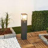Lucande - Padverlichtin - Zuillampen - 1licht - Drukgegoten Aluminiu - Glas - H: 65 cm - E27