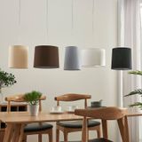 Lindby Textiele hanglamp Hermina, 5.lamps