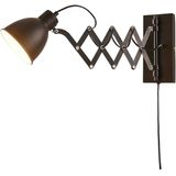 Lindby - wandlamp - 1licht - metaal - H: 22 cm - E14 - zwart