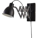 Lindby - wandlamp - 1licht - metaal - H: 22 cm - E14 - zwart