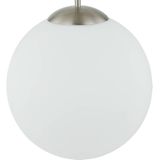 Lindby - hanglamp - 1licht - glas, metaal - E27 - wit, gesatineerd nikkel