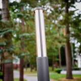 Lucande - LED Buitenlamp - 1licht - Aluminiu - Polycarbonaat - H: 220 cm - Donkergrij - Wit
