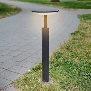 Lucande - LED buitenlamp - aluminium, kunststof - H: 60 cm - antraciet, opaal