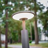 Lucande - LED buitenlamp - aluminium, kunststof - H: 100 cm - antraciet, opaal