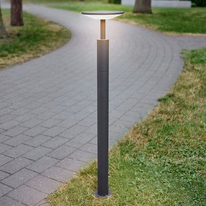 Lucande - LED buitenlamp - aluminium, kunststof - H: 100 cm - antraciet, opaal