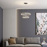 Lucande - Hanglampen- met dimmer - 2 lichts - metaal, acryl - chroom, wit gesatineerd - Inclusief lichtbronnen