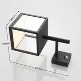 Lucande LED buitenwandlamp Cube, grafiet, met sensor