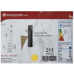 Lampenwelt - LED Buitenzuil lamp AMELIA LED/7W/230V IP55