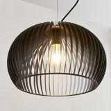 Lindby Hanglamp Jusra gemaakt van zwart metaal, 1-lamp