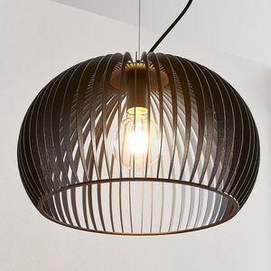 Lindby Hanglamp Jusra gemaakt van zwart metaal, 1-lamp