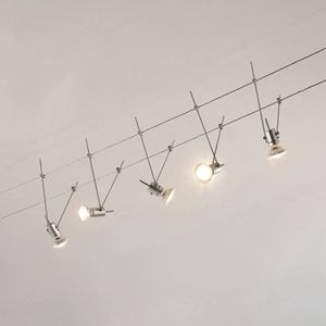 Lindby - Marno 5 Wire Spot/Plafondlamp Chrome/Silver Lindby