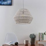 Lindby - hanglamp - 1licht - papier, metaal - H: 27.5 cm - E27 - wit