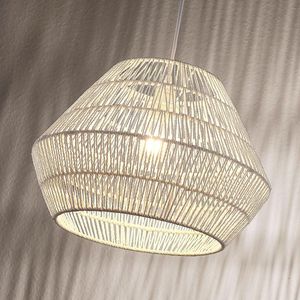 Lindby - hanglamp - 1licht - papier, metaal - H: 27.5 cm - E27 - wit
