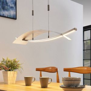 Lucande LED hanglamp Marija, horizontale afdekking, zilver