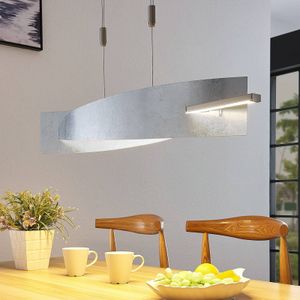 Lucande LED hanglamp Marija, verticaale afdekking, zilver