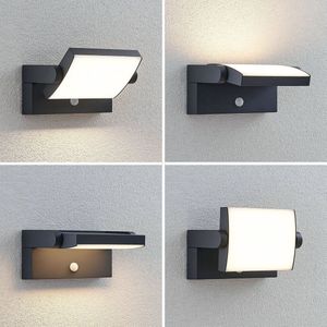 Sherin - Buiten Wandlamp - Donkergrijs - Aluminium - Met Bewegingssensor