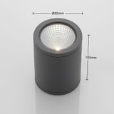 Lucande - LED Plafondlamp - 1licht - Drukgegoten Aluminiu - Glas - H: 10.5 cm - Donkergrijs