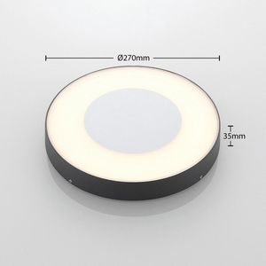 Lucande - Sora LED Round Buiten Plafondlamp w/Sensor Dark Grey Lucande