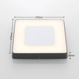 Lucande LED buitenplafondlamp Sora, hoekig, sensor