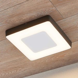 Lucande LED plafondlamp 'Sora' met bewegingssensor (modern) in Alu uit aluminium, inclusief lichtbron - plafondlamp, plafonnière, plafondverlichting