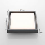 Lucande - LED plafondlamp - drukgegoten aluminium - H: 5.4 cm - donkergrijs, wit