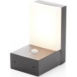 Lindby LED buiten wandlamp Chioma, antraciet, sensor
