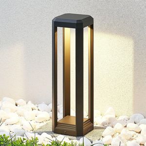 Lucande LED sokkellamp Fery in antraciet, 50 cm