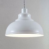 Lindby Vintage hanglamp Albertine, metaal, wit