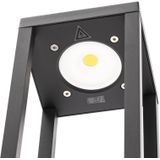 Lucande LED sokkellamp Carlota, donkergrijs, 50 cm