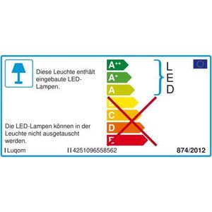 Lucande LED sokkellamp Carlota, donkergrijs, 50 cm