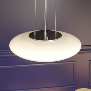 Lindby LED opaalglas hanglamp Gunda in wit