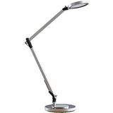 Lindby - LED bureaulamp- met dimmer - 1licht - kunststof, metaal - H: 46.5 cm - zilver, - Inclusief lichtbron