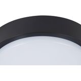 Lindby - LED Plafondlamp - 1licht - Polycarbonaa - ABS - H: 6 cm - Donkergrijs (RAL 702 - Wit