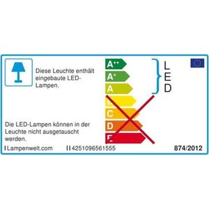 Lindby - LED Plafondlamp - 1licht - Polycarbonaa - ABS - H: 6.3 cm - Donkergrijs (RAL 702 - Wit