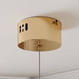 Lucande LED hanglamp Hayley met glasbol, 1 lampje, goud
