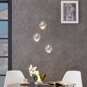 Lucande LED hanglamp 'Hayley' (modern) in Transparant uit glas o.a. voor woon-/ eetkamer, inclusief lichtbron - glazen hanglamp, eettafel lamp