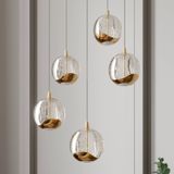 Lucande - Pendelleuchte 'Hayley' aus Glas für Wohnzimmer & Esszimmer von