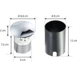 Lucande - Grondspots - 1licht - Aluminium - H: 2 cm - GU10 - titanium