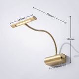 LED Schilderij Verlichting Rake - Messing Mat