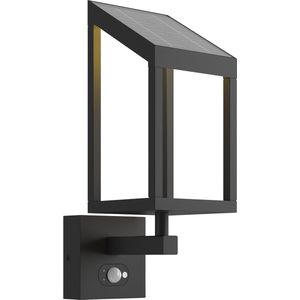 Lucande - solar buitenlamp - 1licht - aluminium, kunststof - H: 39.6 cm - grafietgrijs (RAL 840-M) - Inclusief lichtbron