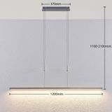 Lucande LED hanglamp Myron, touchdimmer, CCT, aluminium