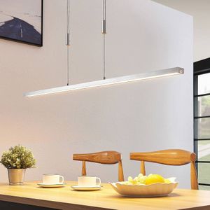 Lucande LED 'Myron' (inclusief touchdimmer) (modern) in Alu uit aluminium o.a. voor woon-/ eetkamer, inclusief lichtbron, touch lamp