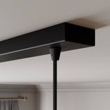 Lindby hanglamp Marla, 3-lamps, glas, rookgrijs, E27